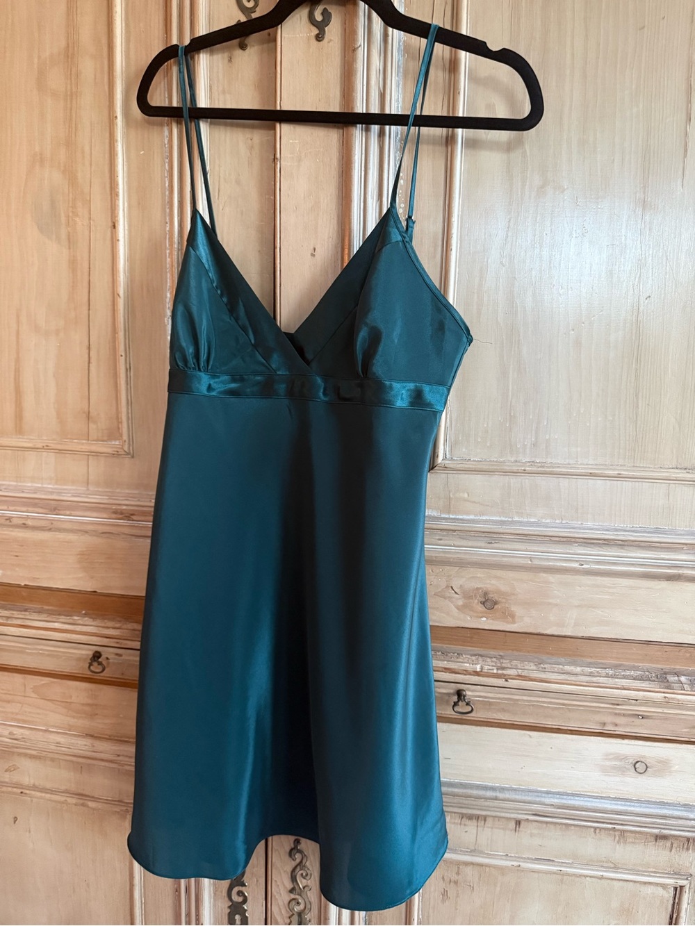 Victoria's Secret Teal Satin Slip Chemise